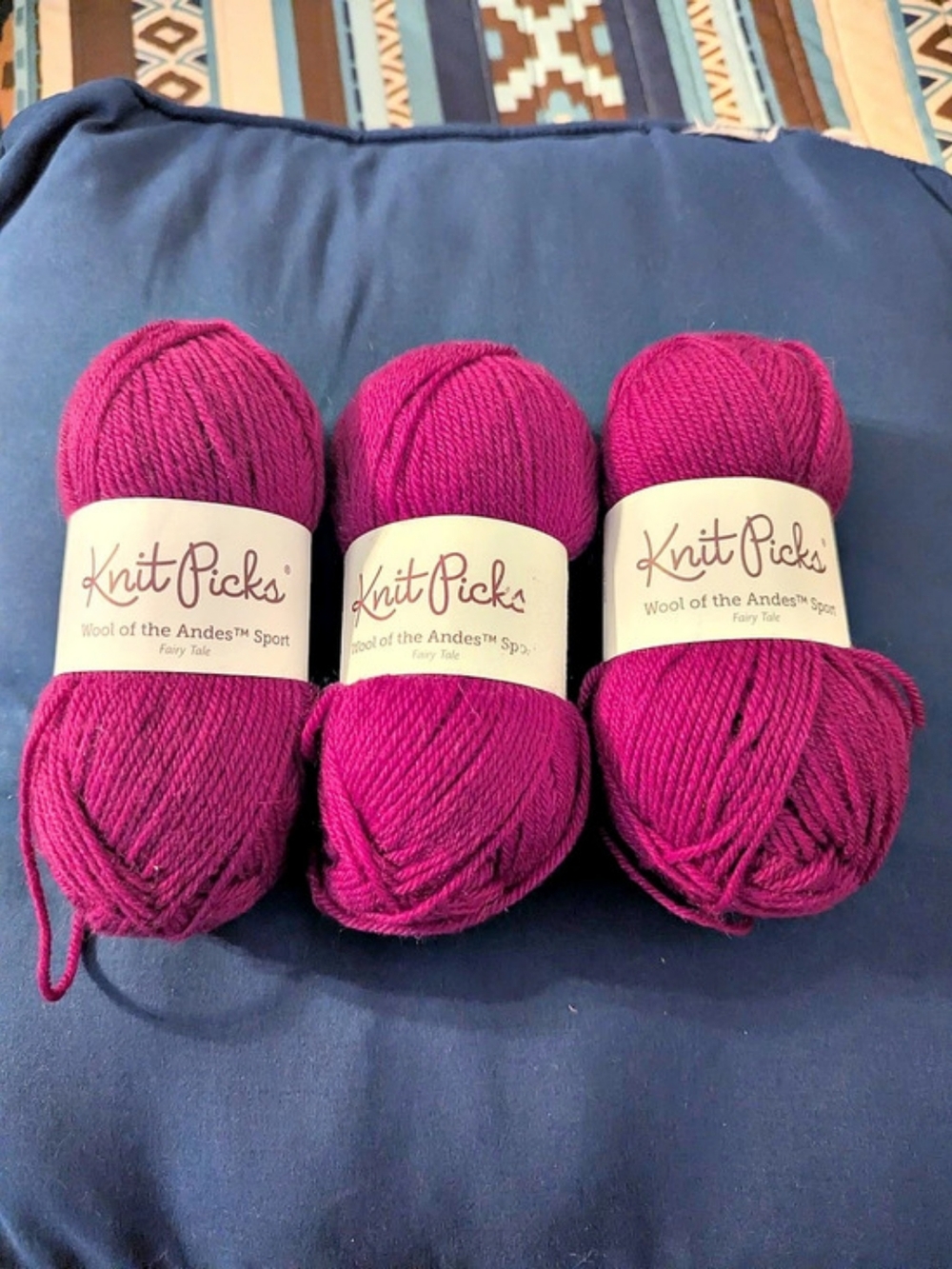 Knit Picks Wool of the Andes Sport Yarn 100% Wool Purple NWT
